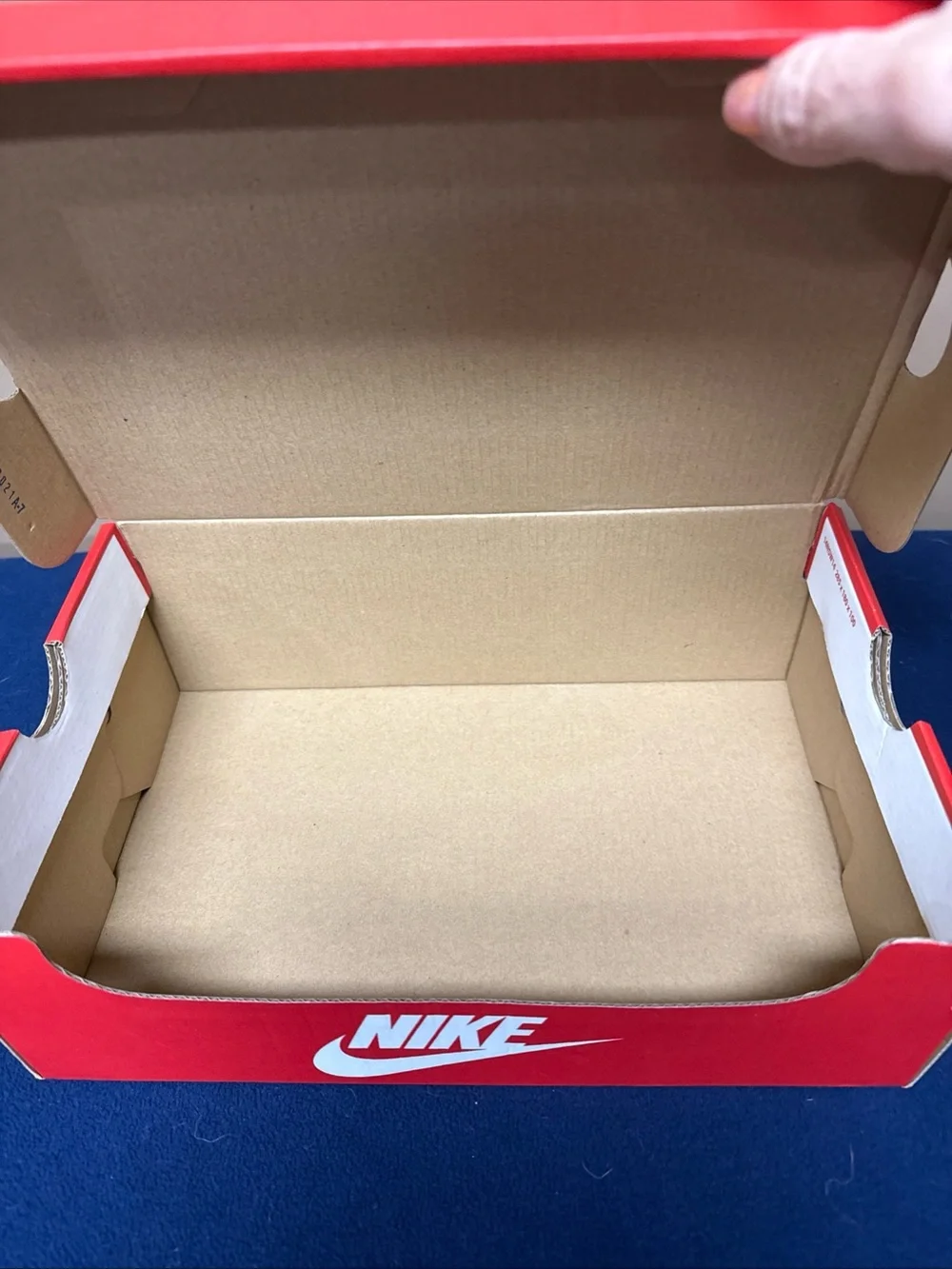 Nike Empty  Shoe Replacement Box 11.5 x 7.5”x 4”  Red White Swoosh Tissue